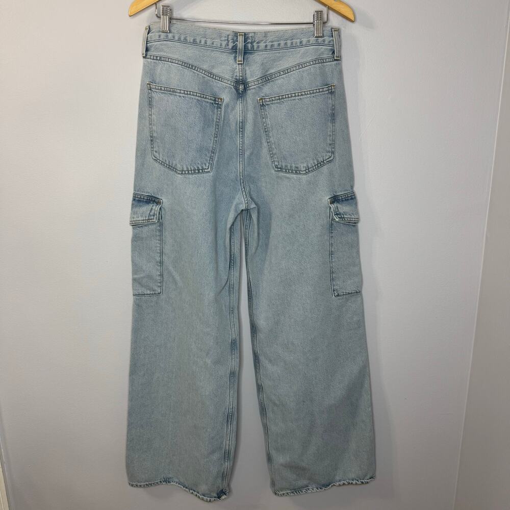 AGOLDE Wide-leg Stonewashed High Rise Jeans Cargo Relaxed Women's 30 - Picture 3 of 14